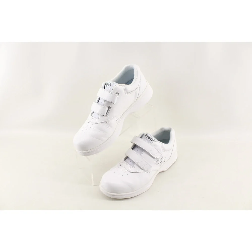 Propet Women's Vista Walker Strap W3915 Walking Athletic Shoe 8 W‎ White Leather